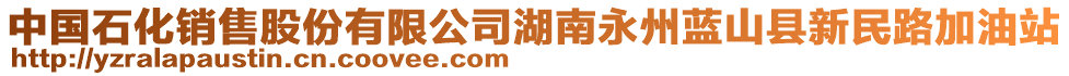 中國(guó)石化銷售股份有限公司湖南永州藍(lán)山縣新民路加油站