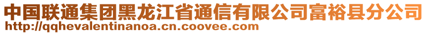 中國(guó)聯(lián)通集團(tuán)黑龍江省通信有限公司富?？h分公司