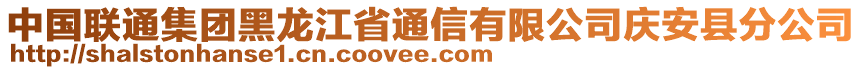 中國聯(lián)通集團(tuán)黑龍江省通信有限公司慶安縣分公司