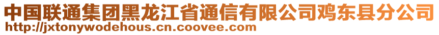 中國聯(lián)通集團(tuán)黑龍江省通信有限公司雞東縣分公司