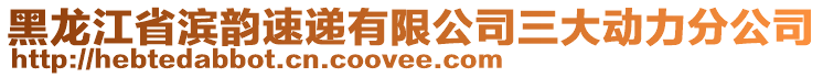 黑龍江省濱韻速遞有限公司三大動力分公司