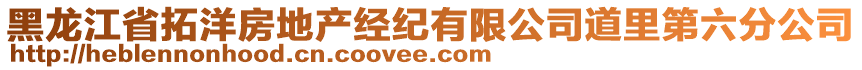 黑龍江省拓洋房地產(chǎn)經(jīng)紀(jì)有限公司道里第六分公司