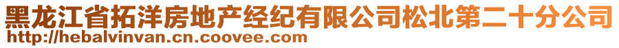 黑龍江省拓洋房地產經紀有限公司松北第二十分公司