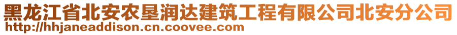 黑龍江省北安農(nóng)墾潤達(dá)建筑工程有限公司北安分公司