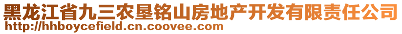 黑龍江省九三農(nóng)墾銘山房地產(chǎn)開發(fā)有限責(zé)任公司