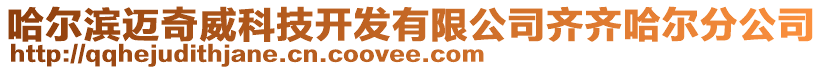 哈爾濱邁奇威科技開發(fā)有限公司齊齊哈爾分公司