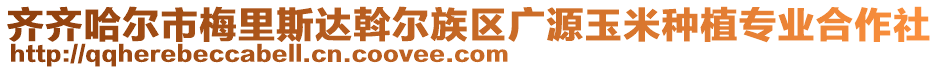 齊齊哈爾市梅里斯達(dá)斡爾族區(qū)廣源玉米種植專業(yè)合作社