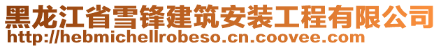 黑龍江省雪鋒建筑安裝工程有限公司