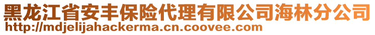 黑龍江省安豐保險代理有限公司海林分公司