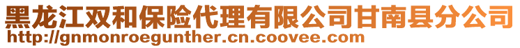 黑龍江雙和保險(xiǎn)代理有限公司甘南縣分公司