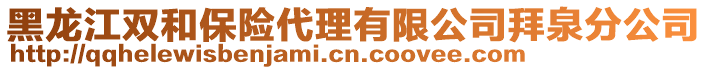 黑龍江雙和保險代理有限公司拜泉分公司