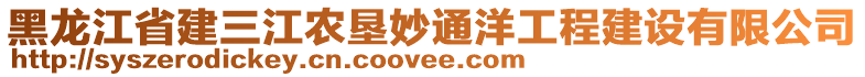 黑龍江省建三江農墾妙通洋工程建設有限公司