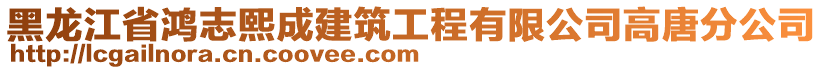黑龍江省鴻志熙成建筑工程有限公司高唐分公司