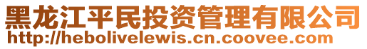 黑龍江平民投資管理有限公司