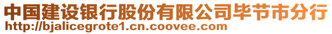 中國建設銀行股份有限公司畢節(jié)市分行