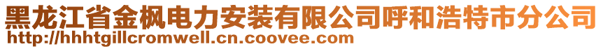 黑龍江省金楓電力安裝有限公司呼和浩特市分公司