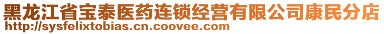 黑龍江省寶泰醫(yī)藥連鎖經(jīng)營(yíng)有限公司康民分店