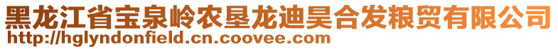 黑龍江省寶泉嶺農(nóng)墾龍迪昊合發(fā)糧貿(mào)有限公司