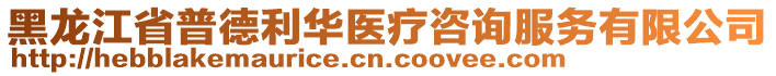 黑龍江省普德利華醫療咨詢服務有限公司