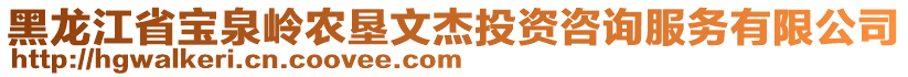 黑龍江省寶泉嶺農(nóng)墾文杰投資咨詢服務(wù)有限公司