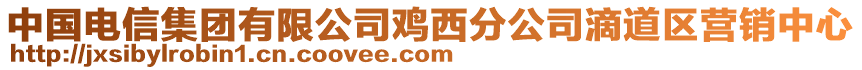 中國(guó)電信集團(tuán)有限公司雞西分公司滴道區(qū)營(yíng)銷中心