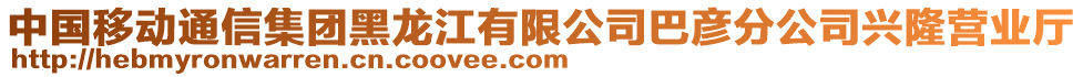 中國移動通信集團黑龍江有限公司巴彥分公司興隆營業(yè)廳