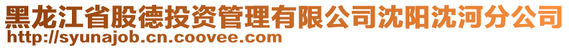 黑龍江省股德投資管理有限公司沈陽沈河分公司