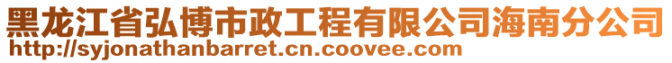 黑龍江省弘博市政工程有限公司海南分公司