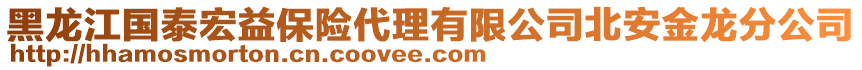 黑龍江國(guó)泰宏益保險(xiǎn)代理有限公司北安金龍分公司