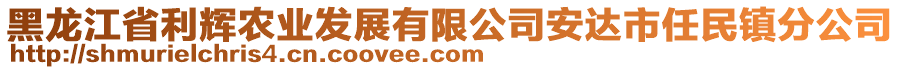 黑龍江省利輝農(nóng)業(yè)發(fā)展有限公司安達(dá)市任民鎮(zhèn)分公司