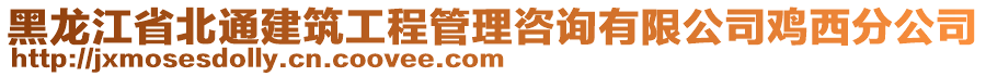 黑龍江省北通建筑工程管理咨詢有限公司雞西分公司