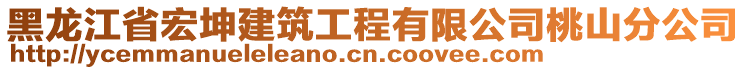 黑龍江省宏坤建筑工程有限公司桃山分公司