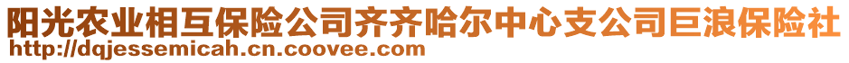 陽(yáng)光農(nóng)業(yè)相互保險(xiǎn)公司齊齊哈爾中心支公司巨浪保險(xiǎn)社