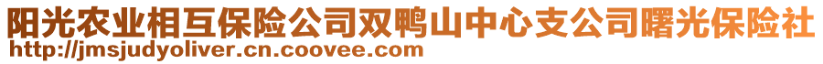 陽光農(nóng)業(yè)相互保險公司雙鴨山中心支公司曙光保險社