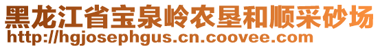 黑龍江省寶泉嶺農(nóng)墾和順采砂場(chǎng)