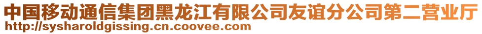 中國(guó)移動(dòng)通信集團(tuán)黑龍江有限公司友誼分公司第二營(yíng)業(yè)廳