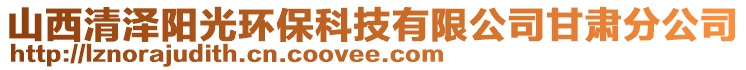 山西清澤陽(yáng)光環(huán)保科技有限公司甘肅分公司