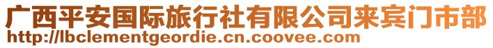 廣西平安國(guó)際旅行社有限公司來(lái)賓門(mén)市部