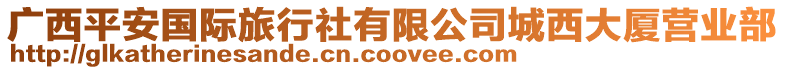 廣西平安國(guó)際旅行社有限公司城西大廈營(yíng)業(yè)部