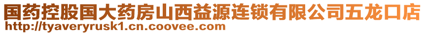 國藥控股國大藥房山西益源連鎖有限公司五龍口店