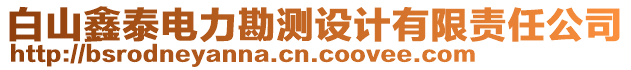 白山鑫泰電力勘測設(shè)計有限責(zé)任公司