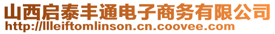 山西啟泰豐通電子商務(wù)有限公司