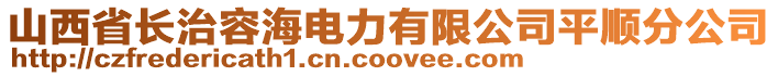 山西省長治容海電力有限公司平順分公司