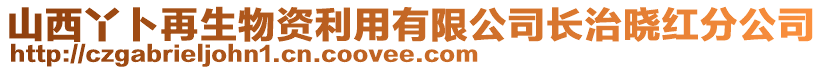 山西丫卜再生物資利用有限公司長治曉紅分公司