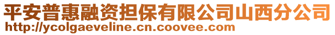 平安普惠融資擔(dān)保有限公司山西分公司