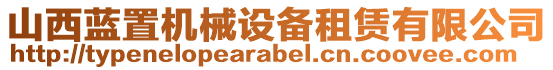 山西藍(lán)置機(jī)械設(shè)備租賃有限公司