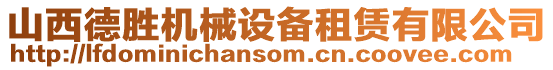 山西德勝機械設備租賃有限公司