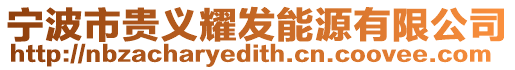 寧波市貴義耀發能源有限公司