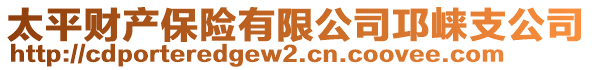 太平财产保险有限公司邛崃支公司