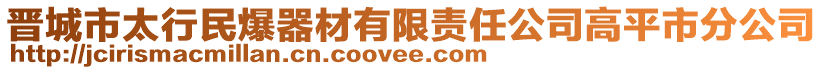 晉城市太行民爆器材有限責(zé)任公司高平市分公司